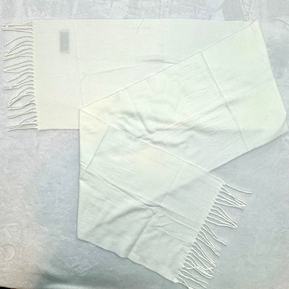 Veronz 100% Acrylic Super Soft White Women Scarf 12" x 72" - Picture 1 of 4